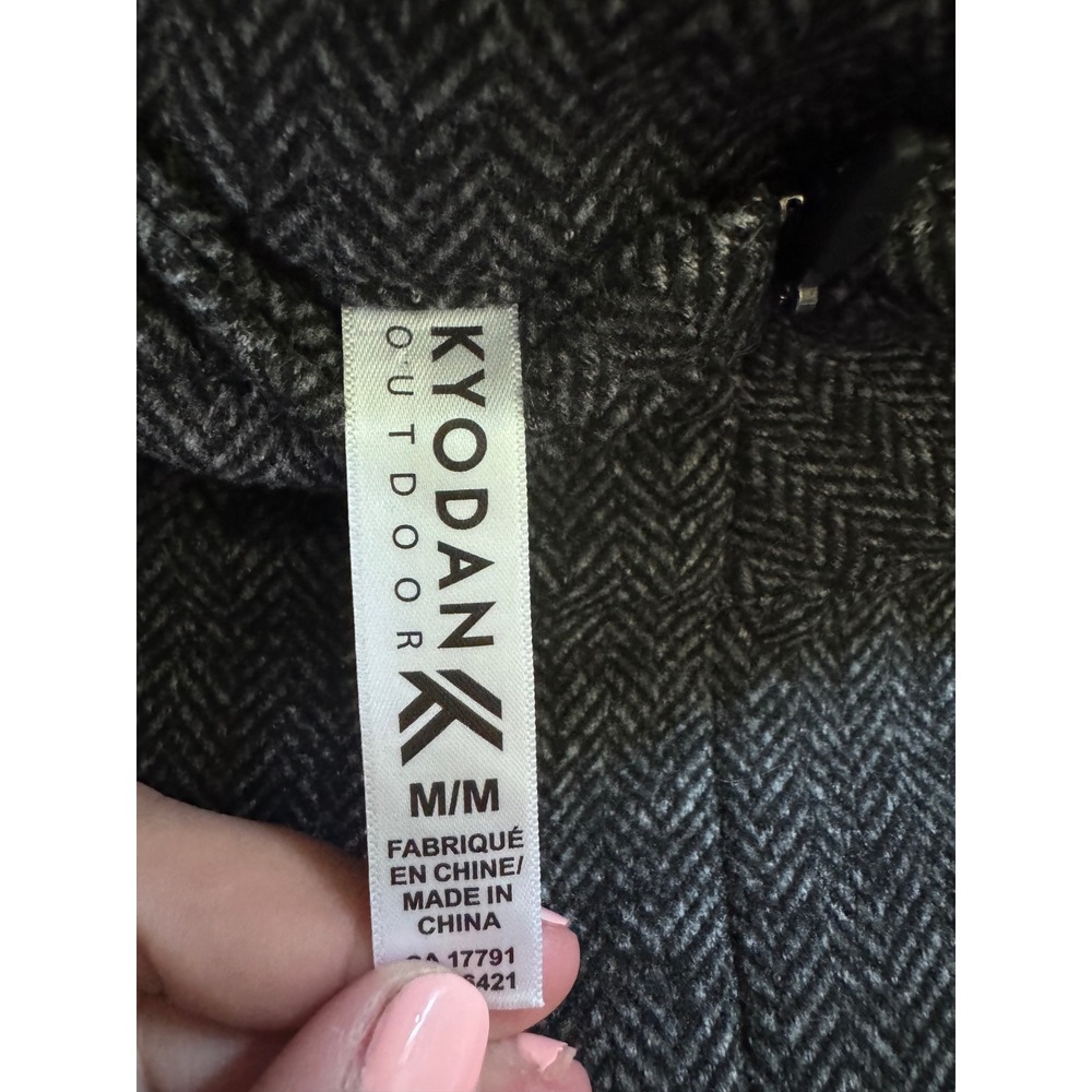 Kyodan Outdoor‎ Womens Grey Herringbone Quarter Zip Pullover Jacket Size Medium